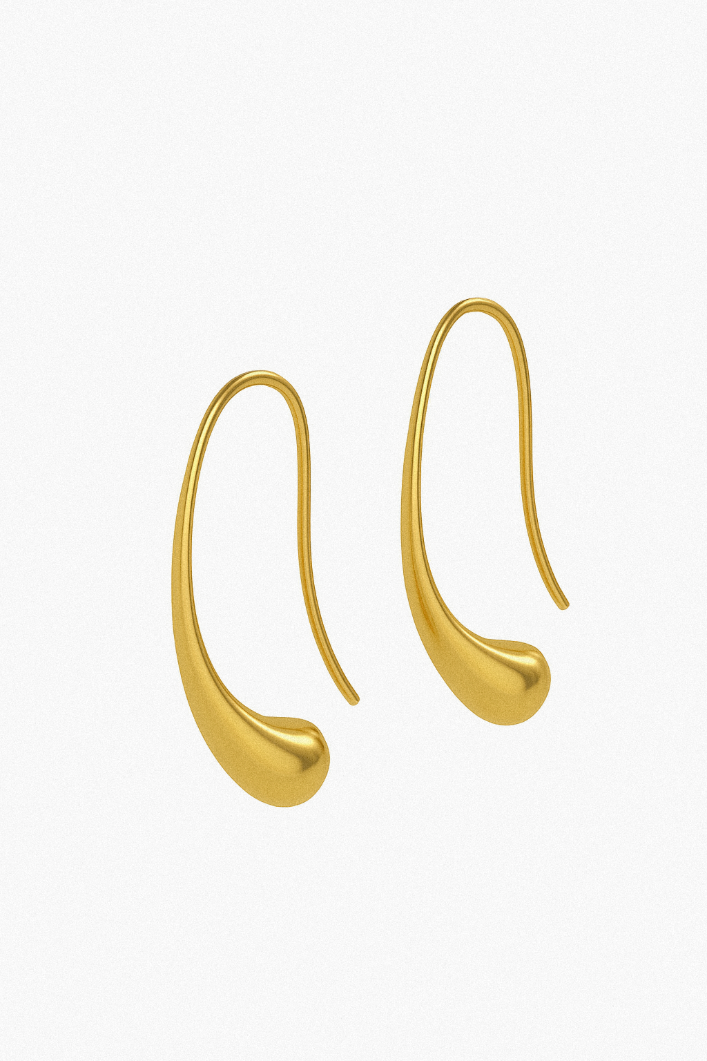 Tilt Elongated Hoops in Gold 8000 Atelier
