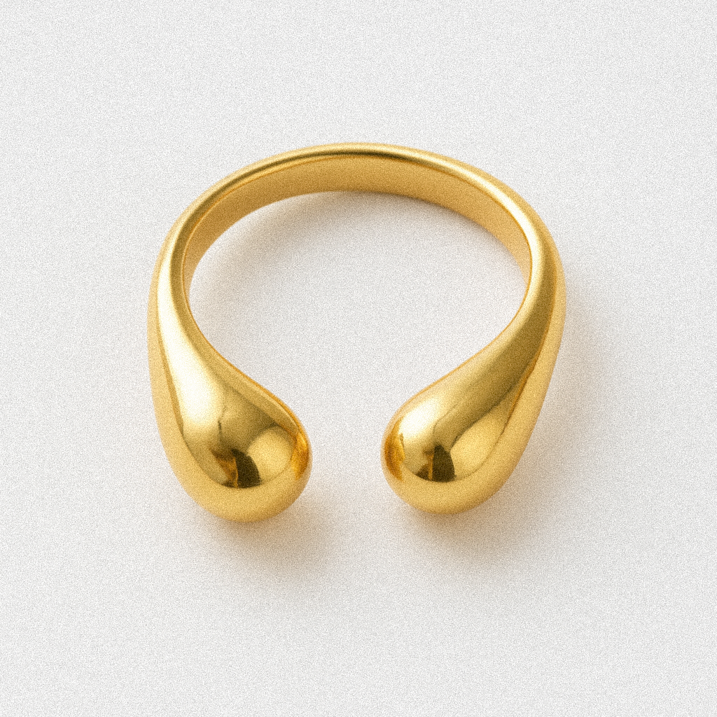 Flow Open Ring in Gold