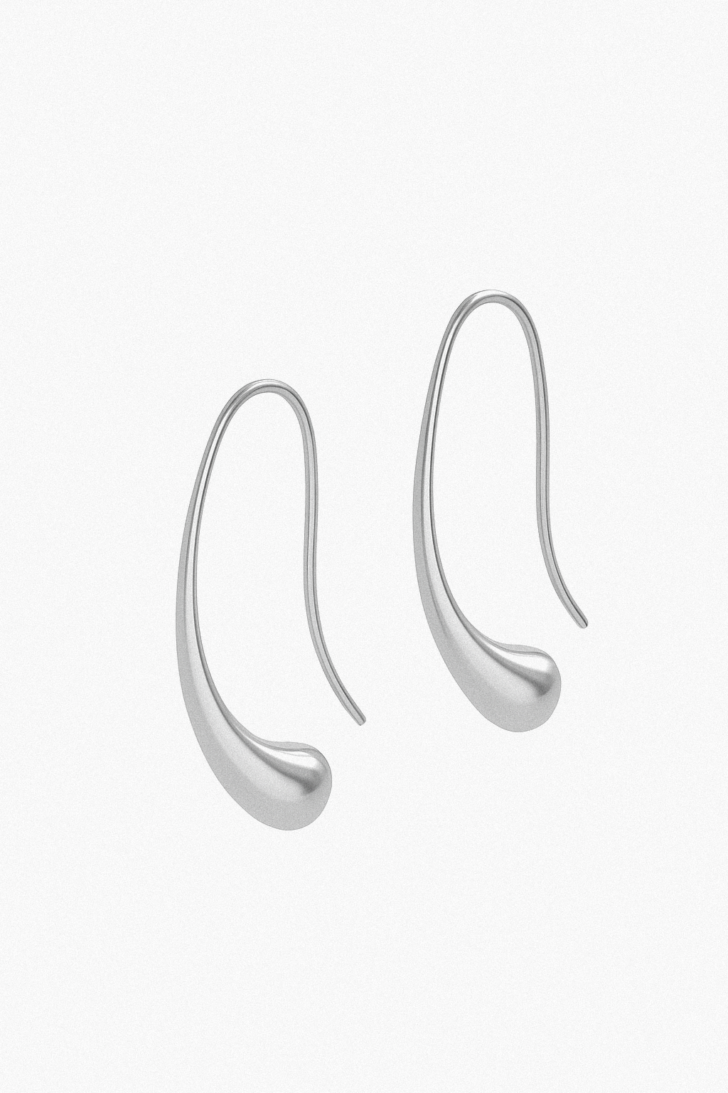 Tilt Elongated Hoops in Silver