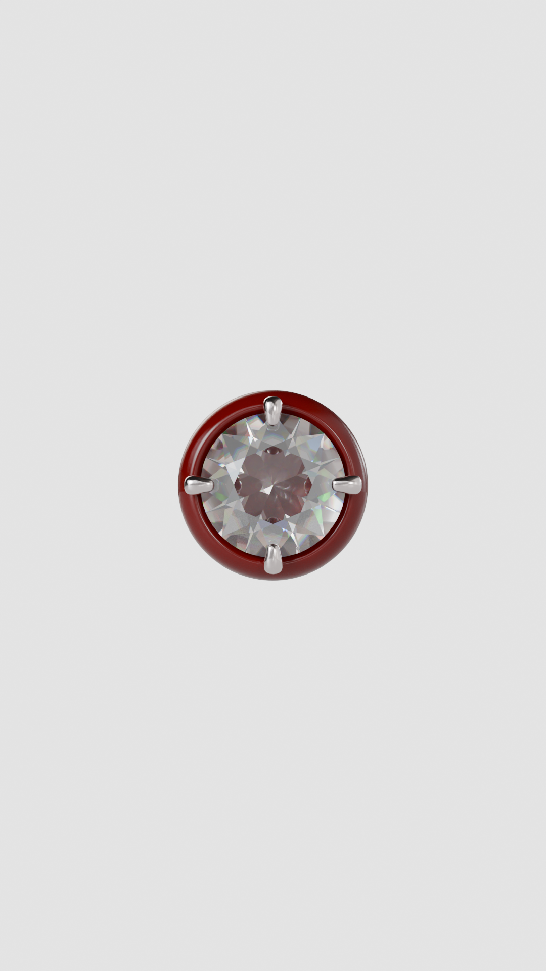 Dry Garnet Mono Ear Stud