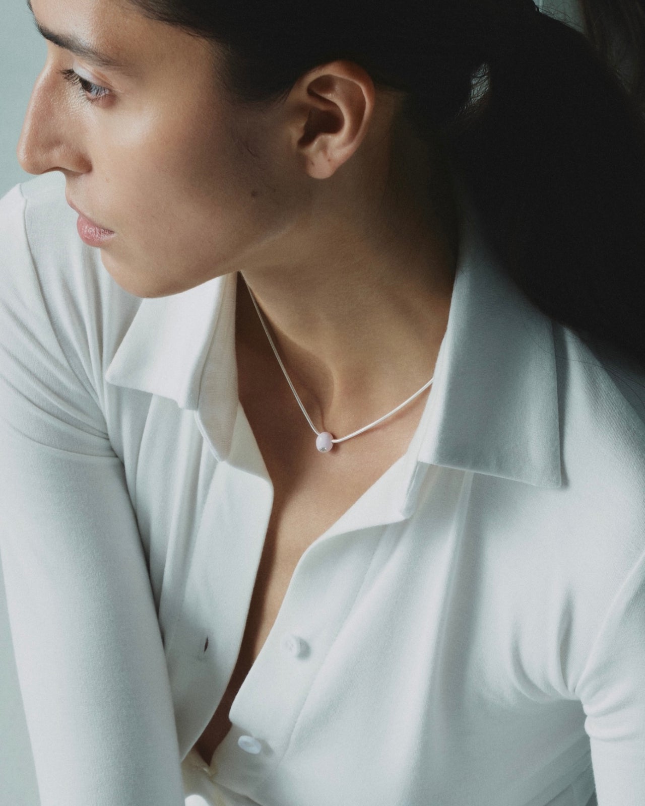 Blushing Petal Ball Necklace